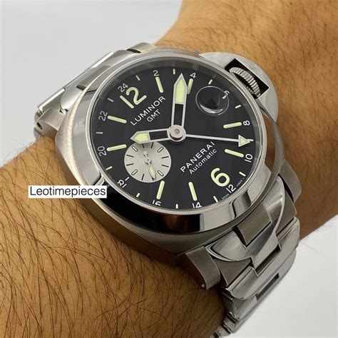 how to set time panerai luminor gmt|luminor panerai gmt price.